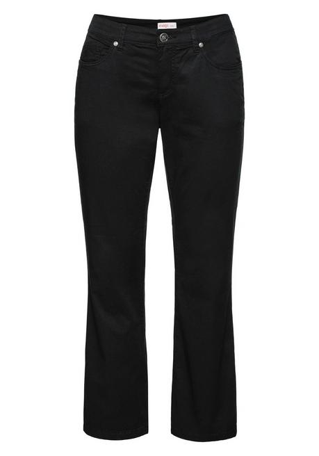 sheego Bootcut-Hose aus elastischem Baumwoll-Twill - schwarz sheego Bis zu 65% Rabatt
