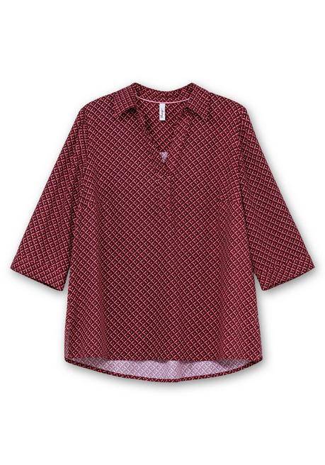 sheego Tunika mit grafischem Alloverprint - weinrot gemustert sheego Sonderangebot der Fabrik