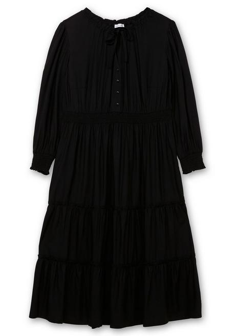 sheego by Joe Browns Maxikleid mit Smokbund und Volantrock - schwarz sheego Riesige Rabatte