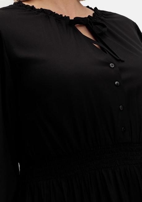 sheego by Joe Browns Maxikleid mit Smokbund und Volantrock - schwarz sheego Riesige Rabatte