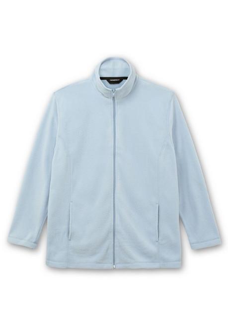 sheego Kuschelige Fleecejacke mit Reißverschluss - bleu sheego Outlet