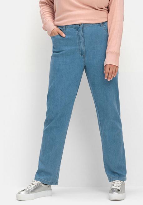sheego x Collection L. Gerade Jeans in 5-Pocket-Form - light blue Denim sheego Hotsell