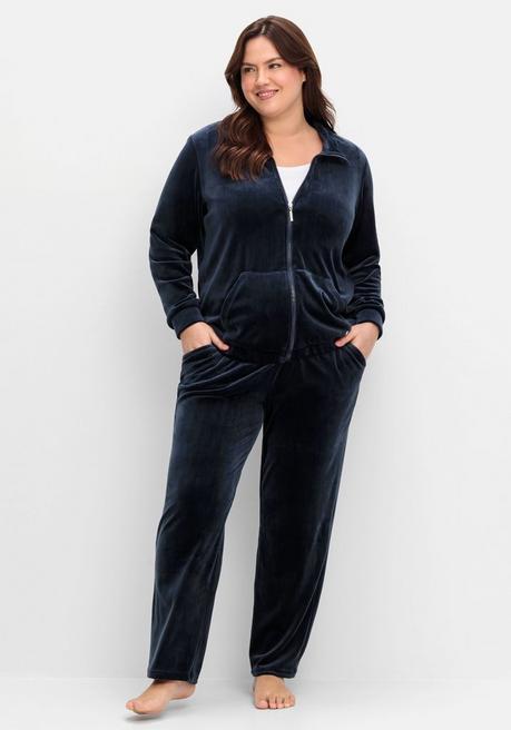 sheego Nicki-Hausanzug aus Jacke und Hose - nachtblau sheego Meist gekauft