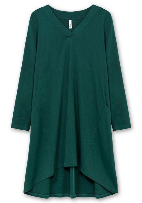 sheego Kleid aus Interlock, mit verlängerter Rückenpartie - tiefgrün sheego Rabatt