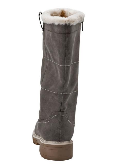 sheego Weitschaftstiefel in Veloursleder-Optik - taupe sheego Black Friday