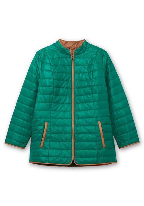 sheego Steppjacke mit Stehkragen und Kontrastdetails - tannengrün sheego Bestseller