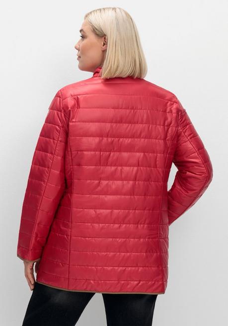 sheego Steppjacke mit Stehkragen und Kontrastdetails - rot sheego Saisonale Angebote
