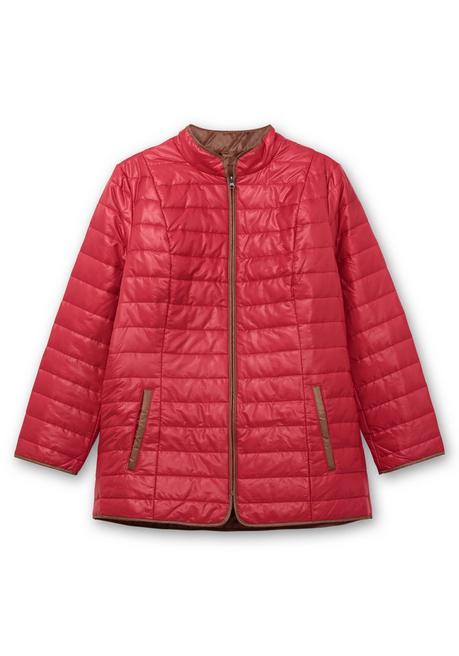 sheego Steppjacke mit Stehkragen und Kontrastdetails - rot sheego Saisonale Angebote