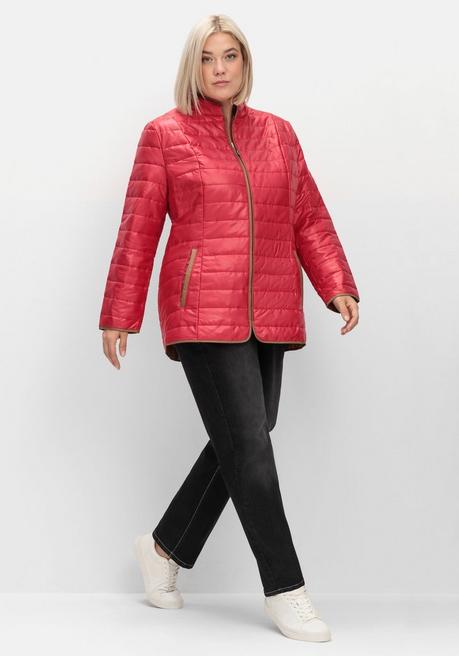 sheego Steppjacke mit Stehkragen und Kontrastdetails - rot sheego Saisonale Angebote