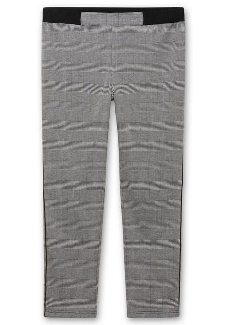 sheego Schmale Hose mit grafischem Muster und Stretchbund - grau gemustert sheego Tägliche Deals