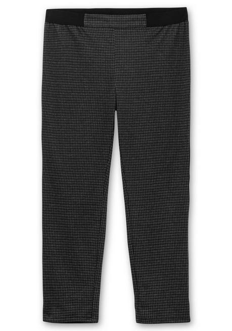 sheego Schmale Hose mit grafischem Muster und Stretchbund - schwarz gemustert sheego Sonderangebote