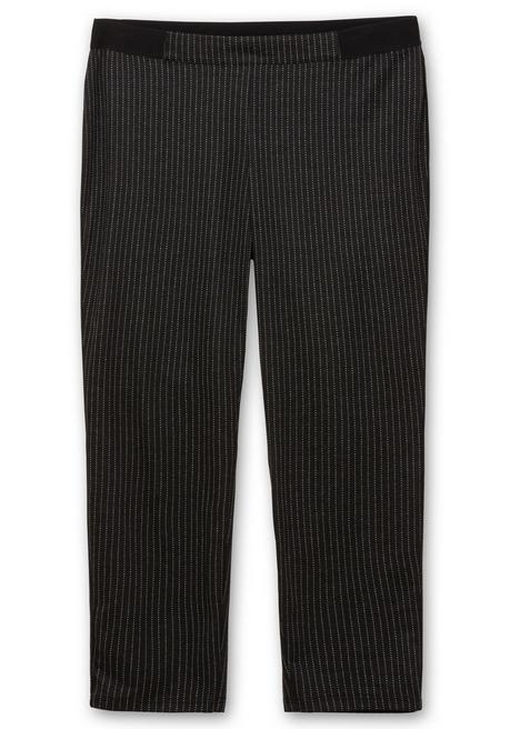 sheego Schmale Hose mit grafischem Muster und Stretchbund - schwarz gestreift sheego Riesige Ersparnisse