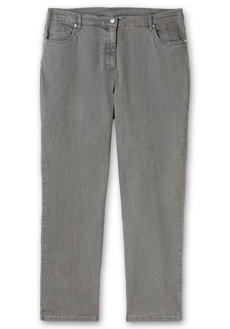 sheego Gerade Jeans mit seitlichem Stretchbund - grey Denim sheego Super Sparpreis