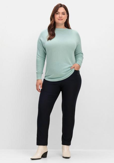 sheego Pullover mit U-Boot-Ausschnitt - mint sheego Kostenlose Rückgabe