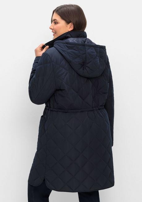 sheego Leichter Steppmantel mit Kapuze - tiefblau sheego JETZT KAUFEN