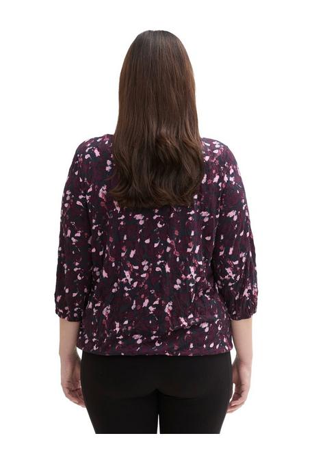 TOM TAILOR Plus Shirt in Crinkle-Optik, mit Gummizugsaum - beere gemustert sheego Letzte 2 Tage