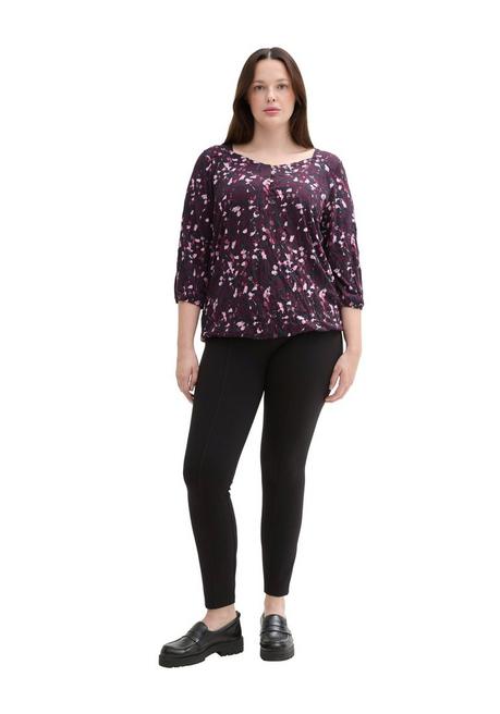 TOM TAILOR Plus Shirt in Crinkle-Optik, mit Gummizugsaum - beere gemustert sheego Letzte 2 Tage