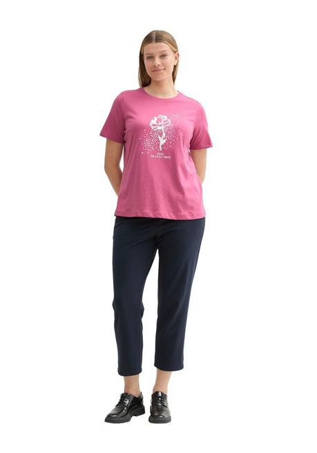TOM TAILOR Plus T-Shirt mit platziertem Frontdruck - pink bedruckt sheego Zeitbegrenzte Promotion