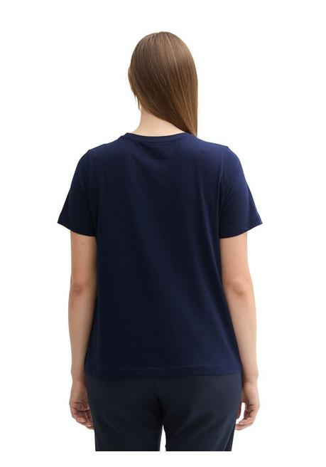 TOM TAILOR Plus T-Shirt mit platziertem Frontdruck - marine bedruckt sheego Bis zu 50% Rabatt