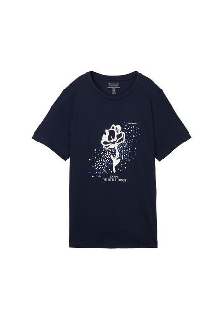 TOM TAILOR Plus T-Shirt mit platziertem Frontdruck - marine bedruckt sheego Bis zu 50% Rabatt