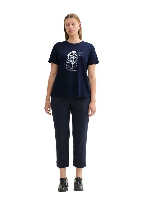 TOM TAILOR Plus T-Shirt mit platziertem Frontdruck - marine bedruckt sheego Bis zu 50% Rabatt