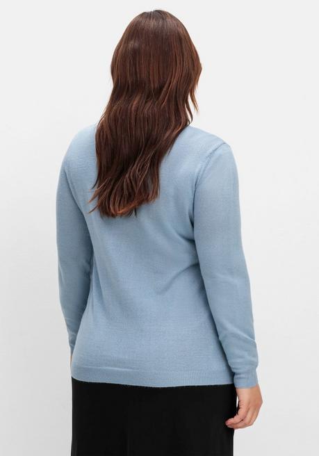 sheego Extraweicher Pullover mit Stehkragen - bleu sheego 50% Rabatt mit kostenlosem Versand