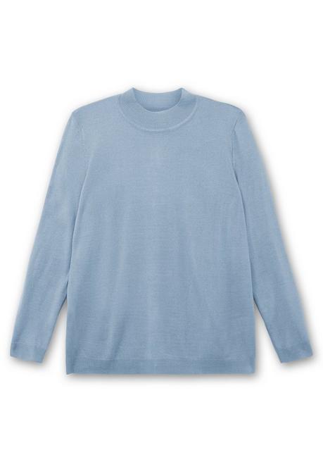 sheego Extraweicher Pullover mit Stehkragen - bleu sheego 50% Rabatt mit kostenlosem Versand