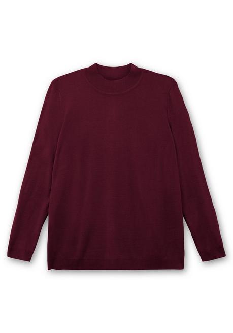 sheego Extraweicher Pullover mit Stehkragen - beere sheego Clearance-Verkauf