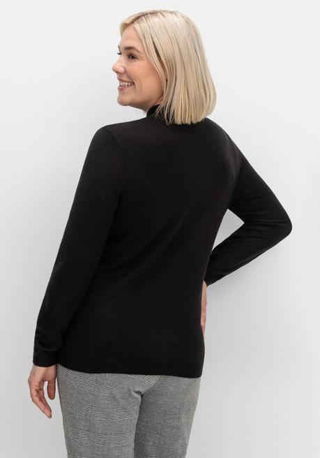 sheego Extraweicher Pullover mit Stehkragen - schwarz sheego Kostenloser Versand international