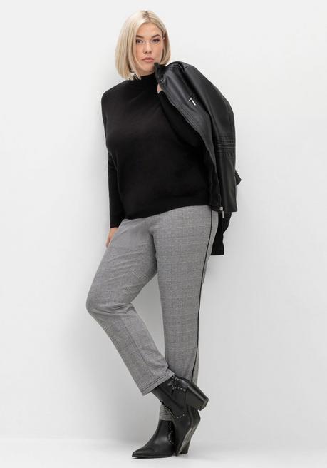 sheego Extraweicher Pullover mit Stehkragen - schwarz sheego Kostenloser Versand international