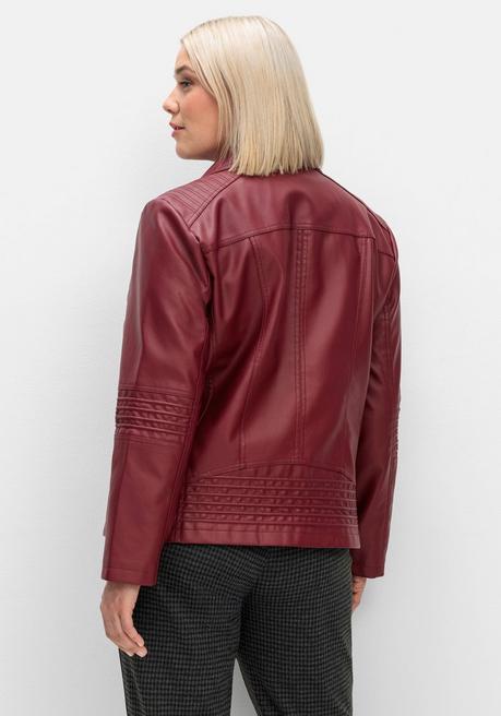 sheego Bikerjacke in Lederoptik - rot sheego Fabrikladen