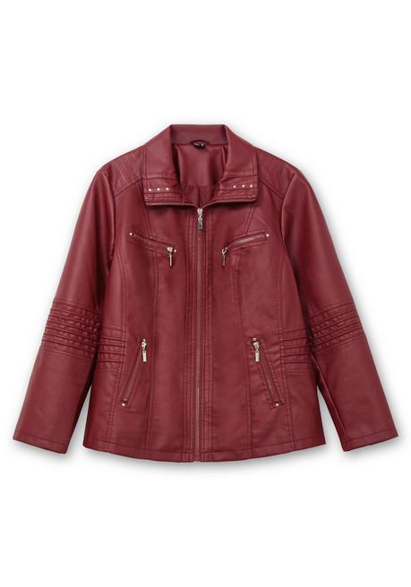 sheego Bikerjacke in Lederoptik - rot sheego Fabrikladen