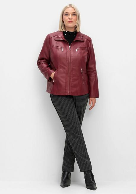 sheego Bikerjacke in Lederoptik - rot sheego Fabrikladen