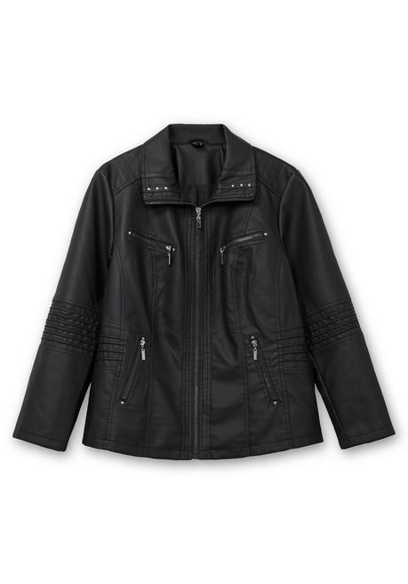 sheego Bikerjacke in Lederoptik - schwarz sheego Begrenzt auf 3 Tage