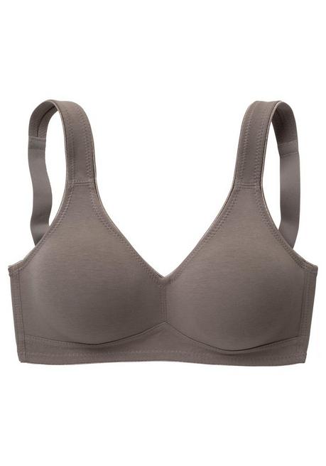 PETITE FLEUR Doppelpack Basic-BHs ohne Bügel - taupe+weiß sheego Online