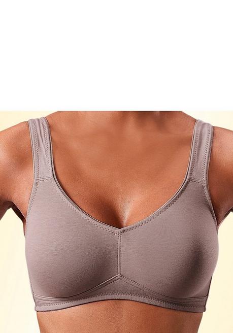 PETITE FLEUR Doppelpack Basic-BHs ohne Bügel - taupe+weiß sheego Online