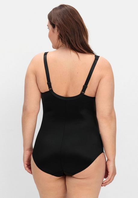 sheego Body in Satinoptik, mit Spitze - schwarz sheego Meist gekauft