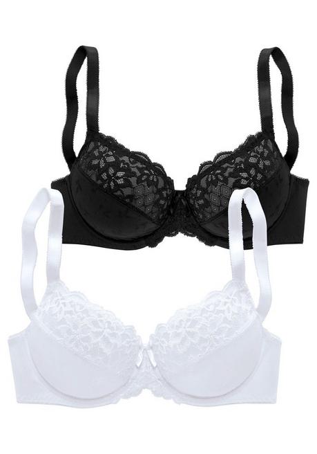 PETITE FLEUR Bügel-BH - schwarz+weiß sheego Fabrikpreis