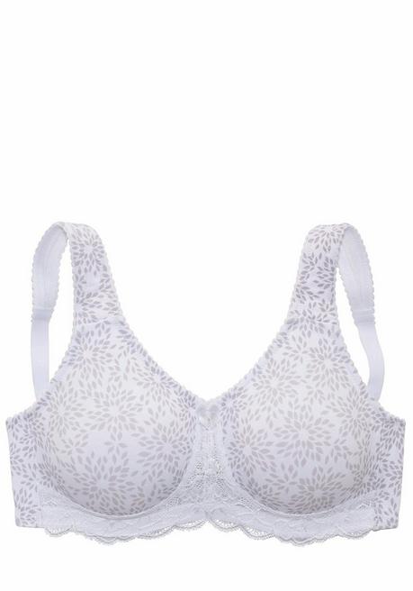 NUANCE Entlastungs-BH mit Jacquardspitze - weiß-taupe sheego Black Friday