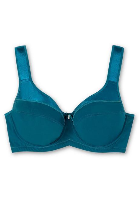 sheego Bügel-BH mit kleiner Zierschleife, breite Träger - petrol sheego Top Angebot