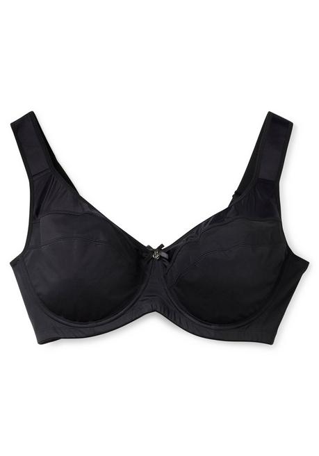 sheego Bügel-BH mit kleiner Zierschleife, breite Träger - schwarz sheego Blitzangebot
