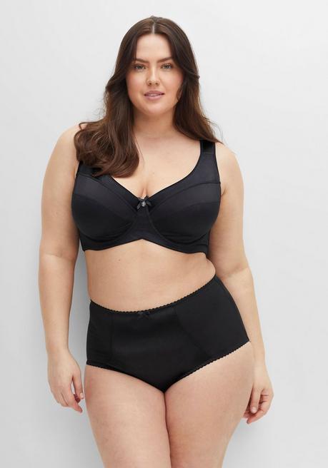 sheego Bügel-BH mit kleiner Zierschleife, breite Träger - schwarz sheego Blitzangebot