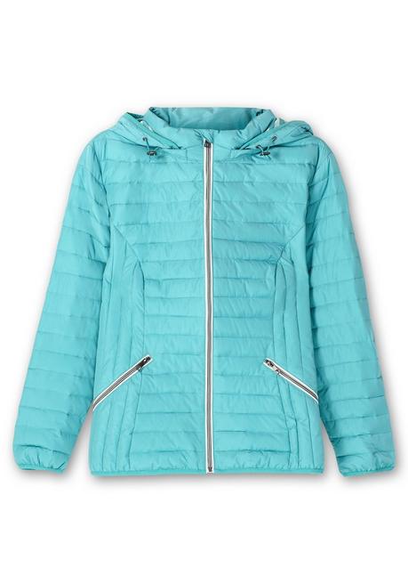 sheego Leichte Steppjacke mit abnehmbarer Kapuze - aqua sheego JETZT KAUFEN