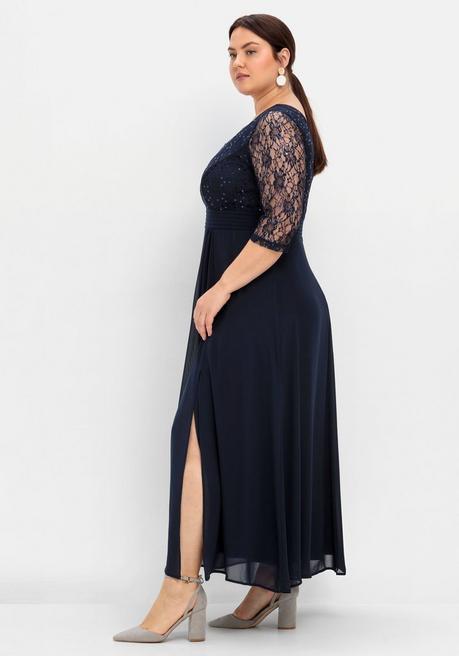 sheego Abendkleid mit floraler Spitze - marine sheego Neueste Stile