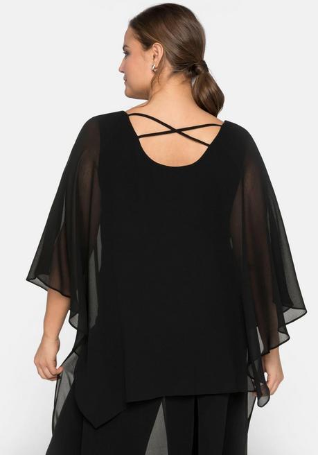 sheego Tunika in 2-in-1-Optik - schwarz sheego Bis zu 55% Rabatt