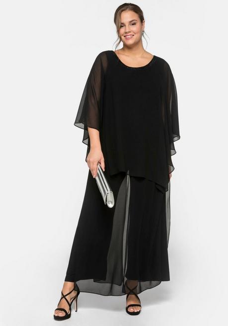 sheego Tunika in 2-in-1-Optik - schwarz sheego Bis zu 55% Rabatt