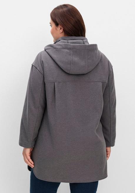 sheego Kapuzenjacke mit Stehkragen und Reißverschluss - anthrazit sheego Discount Store für neue Produkte