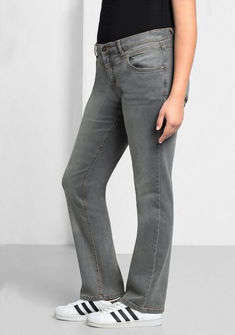 sheego Gerade Jeans mit Used-Effekten - grey Denim sheego Speichern exportieren