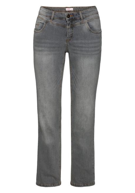 sheego Gerade Jeans mit Used-Effekten - grey Denim sheego Speichern exportieren