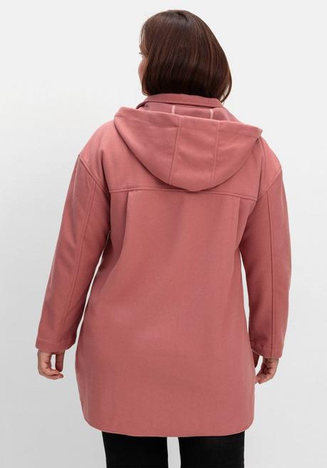 sheego Kapuzenjacke mit Stehkragen und Reißverschluss - rosenholz sheego zollfrei